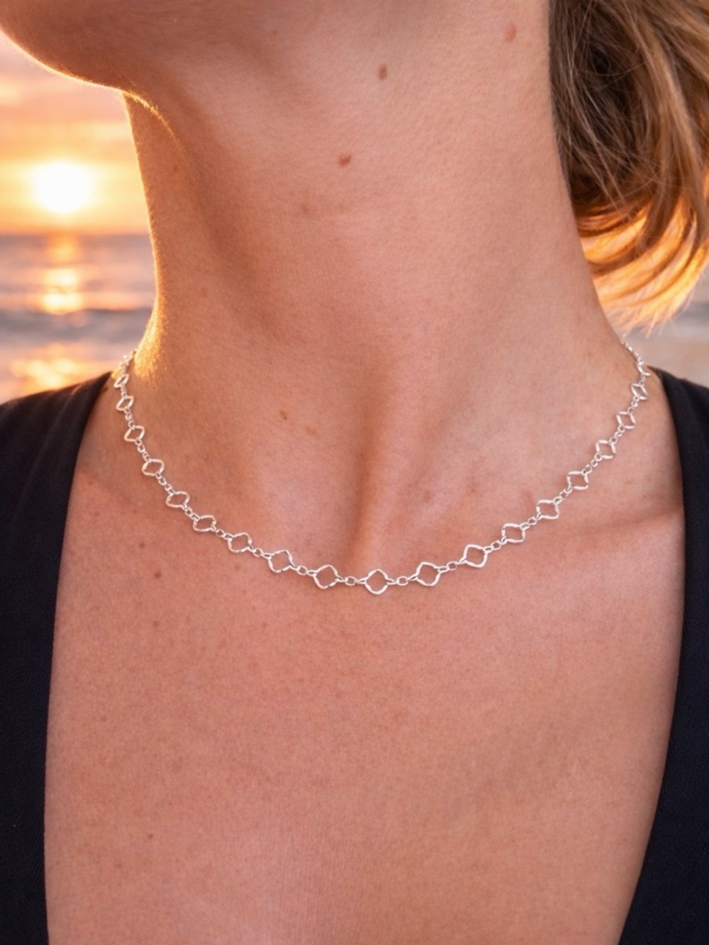 5mm Silver Quatrefoil Chain Custom Necklace (S925)